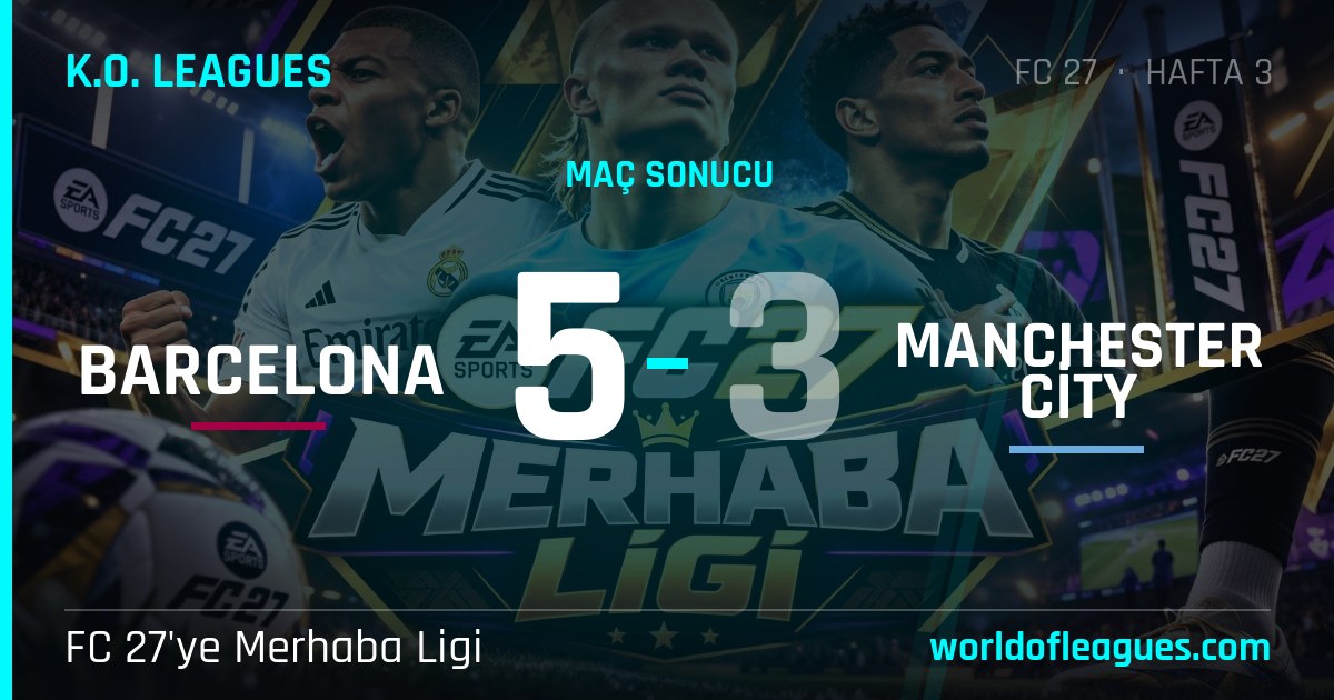 Barcelona 5 - 3 Manchester City — FC 27'ye Merhaba Ligi