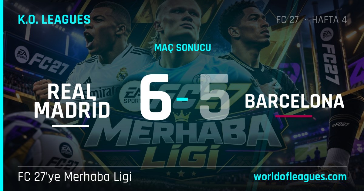 Real Madrid 6 - 5 Barcelona — FC 27'ye Merhaba Ligi